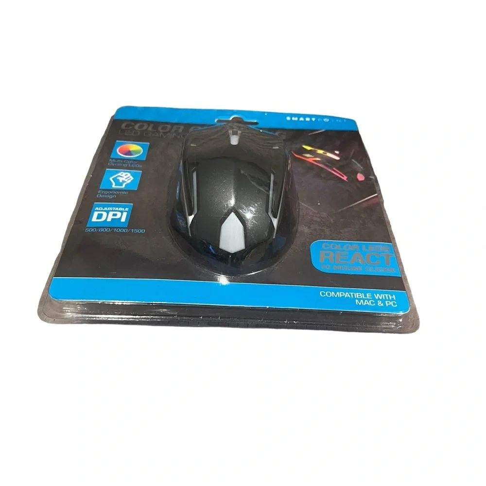 Smart Point Color Changing LED Gaming Mouse Compatible w/Mac & PC NEW SEALED